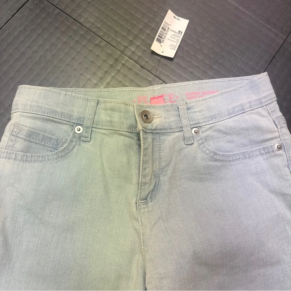 The Children's Place Girls Super Skinny Jeans Size 10 Sky Wash NEW